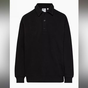Aritzia Tna cozy fleece boyfriend polo